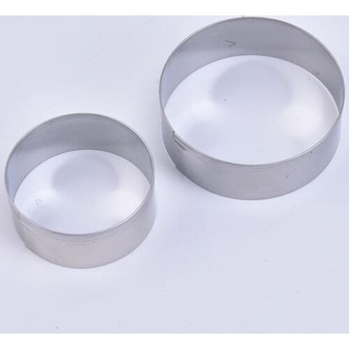 6pcs Round Shape Mold Mousse Ring Mold Stainless Steel Cake Cutter Baking Cake Decorating DIY Tools Kitchen Stuff