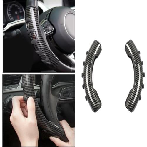 ABS Car Steering Wheel Cover Carbon Fiber Non-Slip Grip Eco-Friendly Material for Most Vehicles Interior Decoration Accessories