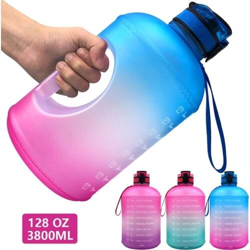 Big Space water bottle 3780ml sport drink bottle camp straw cup Outdoor Travel drinking bottle Portable Leakproof BPA free
