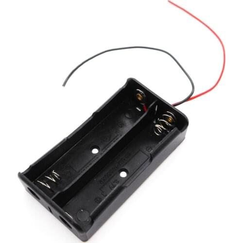 Black 2x 18650 Battery Box Portable Lighting/ Toys Power Battery Box Parts DIY Model Accessories