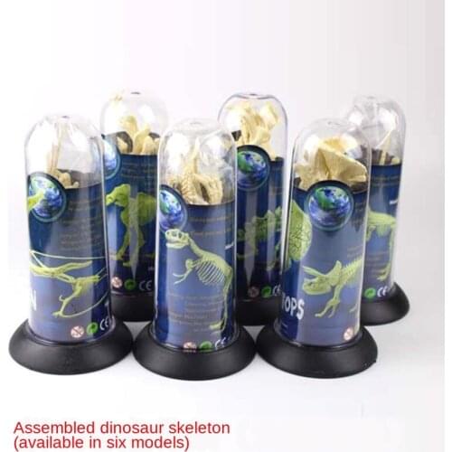 DIY Dinosaur Fossil Mammoth Tyrannosaurus Stegosaurus 4D Assembled Dinosaur Fossil Skeleton Model Toy Plastic PVC Animals K5