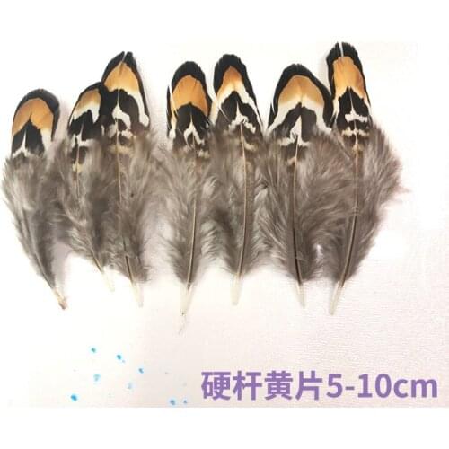 Diy Stage Props Decoration Brown Pheasant Feather Raw Material 5-10cm/2-4in Handmade Jewelry Pectoral Hairpin 100pcs/lot