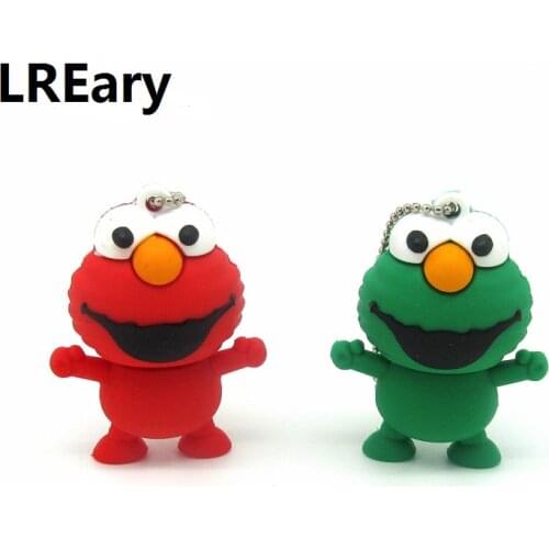 Cartoon Sesame Street frog USB flash drive 32gb 16GB 8GB 4GB USB 2.0 Flash pen U Disk Pen drive lovely elmo Memory Stick Gift