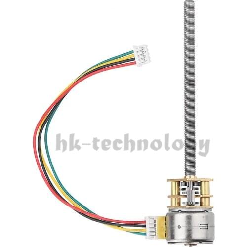 GA12BY15-M455 DC 5V 50RPM 30RPM 15RPM 5RPM Stepper Motor Threaded Shaft Gear Motor With All-Metal Gearbox Durable