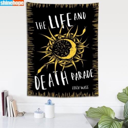 Death Parade Tapestry Mandala Wall Hanging Wall Tapestry Psychedelic Farmhouse Decor Dorm Room Wall Carpet Wall Blanket