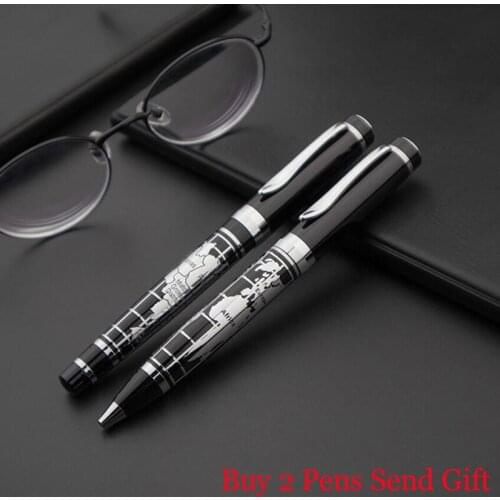 Classic Design World Map Full Metal Business Men Writing Ballpoint Pen Office Executive Writing Pen Buy 2 Send Gift