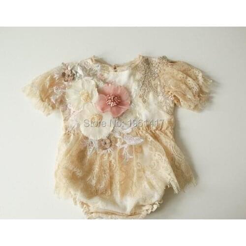 XIAOXIAORAN Newborn Infant Kids Baby Girls Floral Romper Jumpsuit Outfit Playsuit Clothes Lace fabric SLS0029