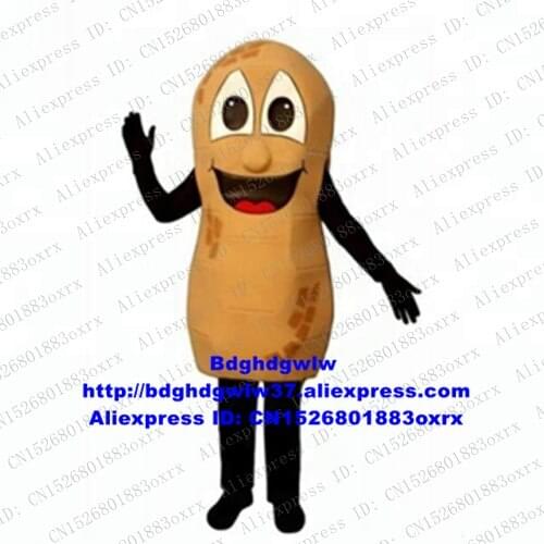 Brown Peanut Bean Groundnut Earthnut Monkey Nuts Mascot Costume Cartoon Character Products Launching Head Very Big zx2724