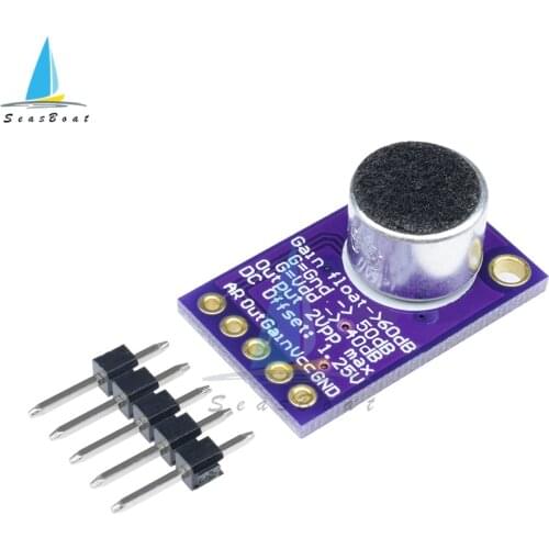 MAX9814 Microphone AGC Amplifier Board Module Auto Gain Control Programmable Attack and Release Ratio Low THD