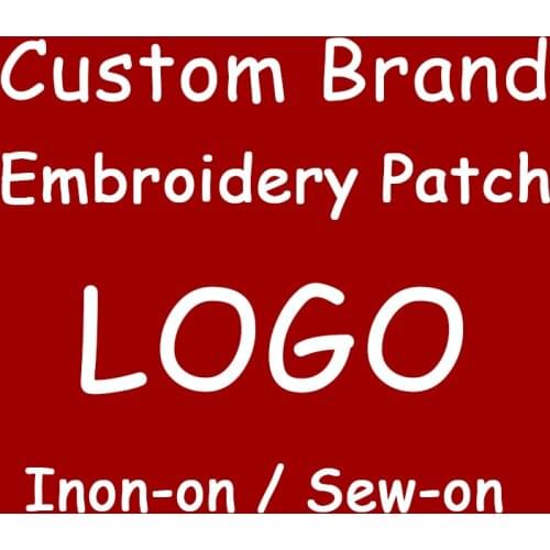 Trend brand LOGO custom embroidery patch with adhesive for ironing, stitch reinforcement