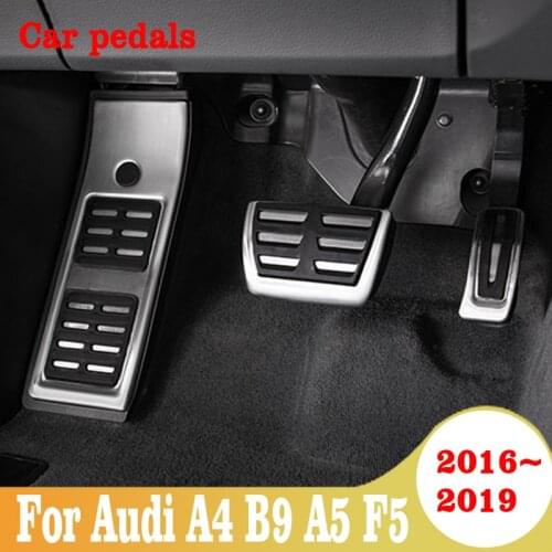 Car Foot Pedal Cover Fuel Accelerator Pedal Brake Pedal For Audi A4 B9 A5 F5 Q5 SQ5 A6 C8 2016-2018 2019 Car Pedals Accessories