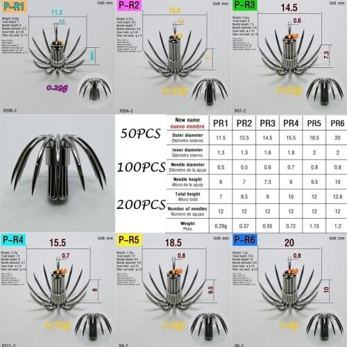 Update Umbrella Squid hook 50pcs 100pcs 200pcs Bait Accessories Calamari Lure Fishing Tool Jig High quality stainless steel PR