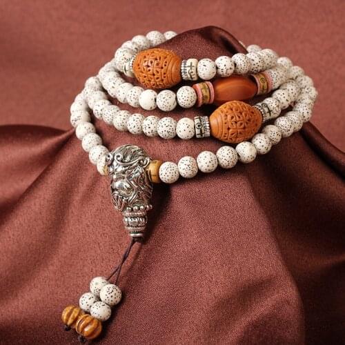 Wholesale Real Star and moon Budhi 108 Prayer Beads Polished Round Beads Free Shipping