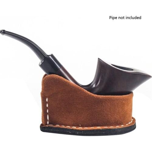 Portable Cowhide Pipe Holder Stand Rack Pipes Rack Tobacco Smoking Pipe Desktop Holders Tool Accessories