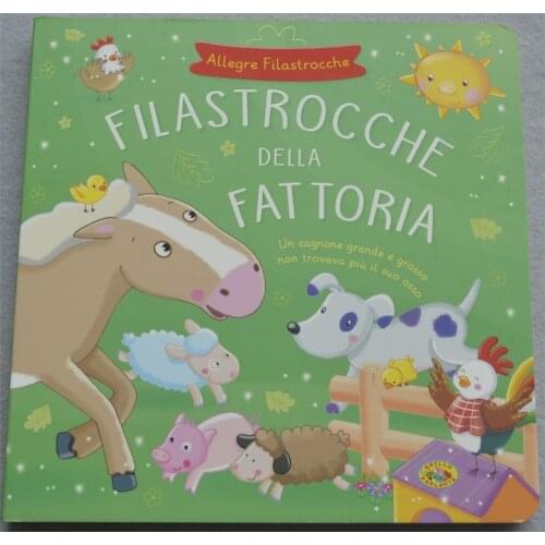 Parent Child Kids Toddler Baby Italian Book Early Education Enlightenment Cute Picture Story Cardboard Libros Book Age 1-6