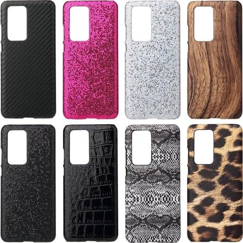 For Huawei P20 P30 P40 pro lite p smart plus y7 y6 2019 Case Luxury Leather Snake Leopard Protective Shell