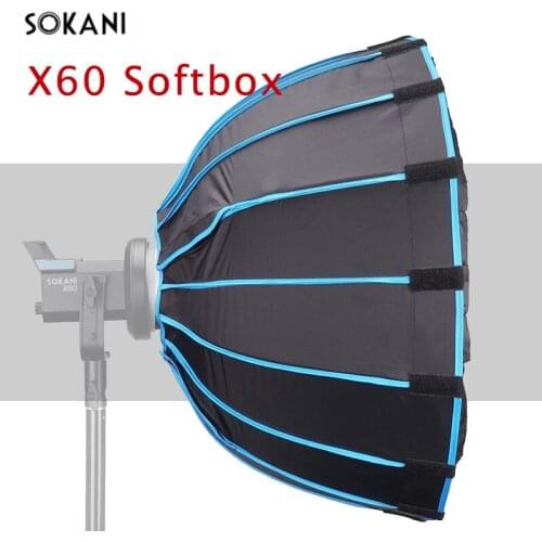 Softbox 60cm with Bowen mount softbox umbrella For Sokani X60 Light For GODOX SL60W APuture 120D Bowen Photography lighting