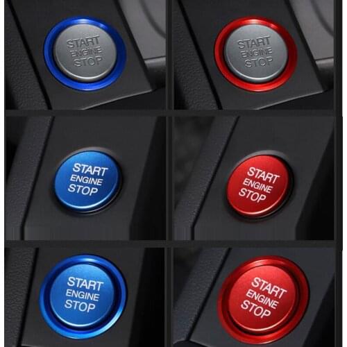 Car Styling Sticker Accessories Ring Auto Engine Start Stop Button Cover Case For AUDI A6L A4L A5 A7 Q5 Q5L Q7