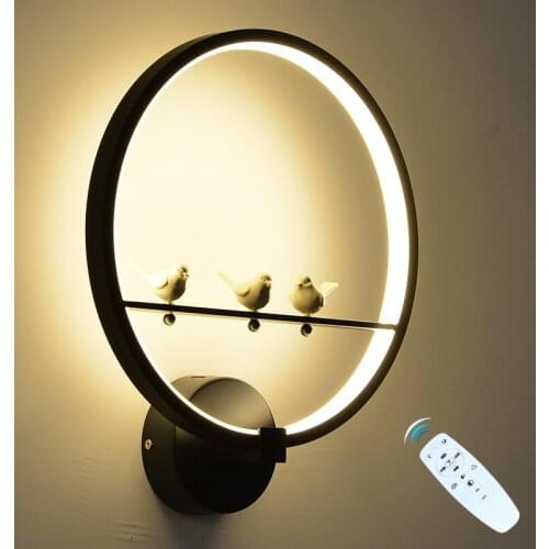 36w Led Wall Lamp Dimmable 2.4g Rf Remote Control Modern Bedroom Living-room Wall Light Decorative Lamp Indoor Lighting Fixtures