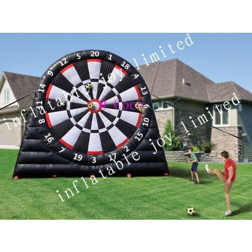 Free air ship to door,17ft-5m Commercial Inflatable Football Soccer Dart Board,Outdoor Giant Dart Boards with 5 balls n Fan