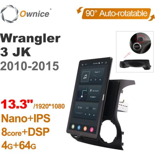 Tesla style 1920*1080 Tesla Android 10.0 Car Multimedia for Jeep Wrangler 3 JK 2010 2012 2015 Wrangler 3 JK 2015 2016 2017