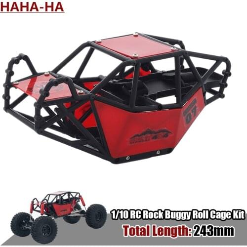 Green/Red Off-Road Car Toy Nylon Rock Buggy Roll Cage Body Shell Chassis for 1/10 RC Crawler Car Axial SCX10 & SCX10 II 9004