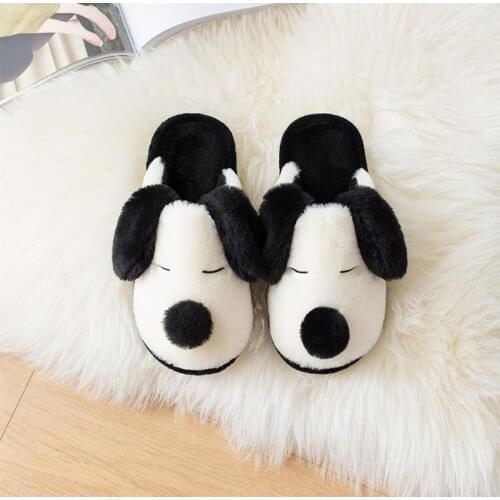 Womens Slippers Indoor Furry Winter Cartoon Warm Home Fur Plush Women Men Slipper Couple Flat House Shoes Fluffy Ladies Slides
