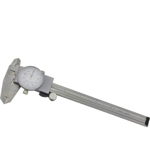 0-6" Inch Dial vernier caliper 6 inch .001" Shock Proof Dial Caliper 0-150mm/0.02mm Stainless Steel Precision Vernier Caliper