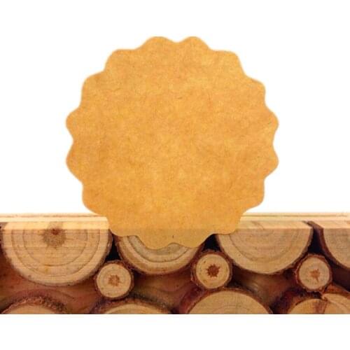 100pcs/pack 40mm Diameter Scrapbooking For Envelope Stickers Blank Leather Stationery Handmade