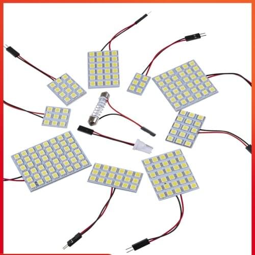 12V Car New LED Reading Light T10 Interior Light Modified Car Interior Double-pointed Car Roof Trunk Bulb LED Ceiling Light