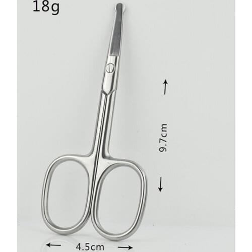 2 Pieces Beauty Nose Hair Grooming Scissors Trimmer Set for Personal Care, Stainless Steel, for Women and Men