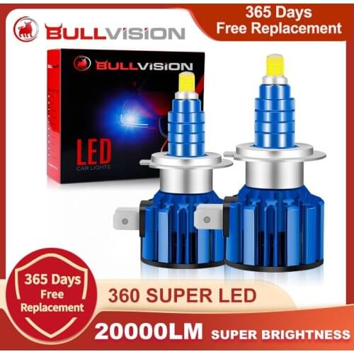 2pcs 60W 20000LM 360 H4 H7 Car LED Headlight Bulbs LED H11 9006 HB4 9005 HB3 H8 H9 Plug and play for High/Beam Bulb Fog Light