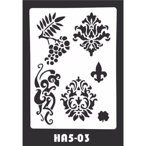 4pcs/lot Mehndi Indian Henna Tattoo Stencil reuseable Henna Template Professional Tattoos Stencil For hand Painting bride