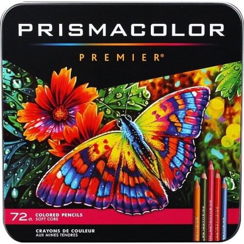 PRISMACOLOR 72 colored pencils oily Colors pencil Drawing Sketch Colour Pencil art School Supplies painting Pencil tin box