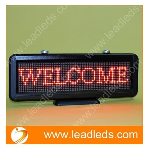 Free shipping 16*64 dots Red Single Color USB Programmable Led Moving Sign Board for car advertising indoor dispalys