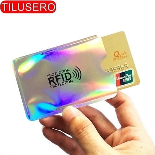 Anti Rfid Card Holder Wallet Blocking Reader Lock Bank Card Holder Id Bank Card Case Aluminium Protection