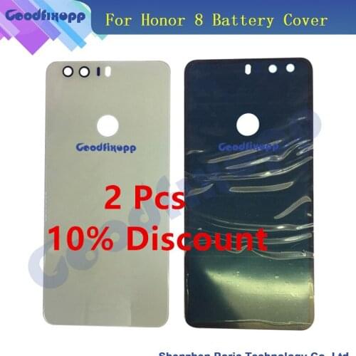 For Huawei Honor 8 Battery Cover Back Cover + Adhensive Sticker Back Rear Glass Battery Cover Door Housing For Honor 8