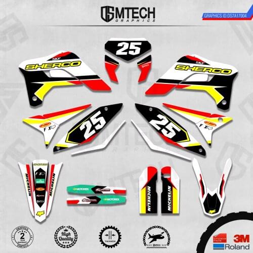 DSMTECH Custom Team Graphics Decals 3M Stickers Kit For SHERCO Sticker 2017 2018 2019 2020 SE SEF 004