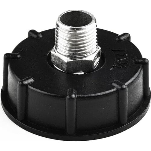 IBC Tote Fuel Tank Drain Connector Adapter Replacement S60x6 Thread Cap Garden Irrigation Hose Connector Parts 1/2" 3/4" 1"