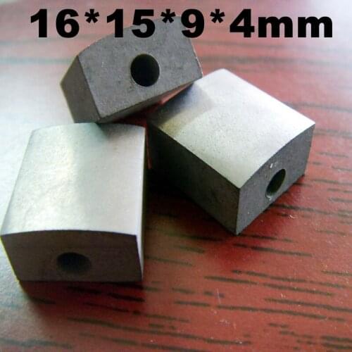 YG3X Carbide Power Feed Contact 16 mm x 15 mm x 9 mm with 4 mm hole diameter for Wire Cut EDM Parts