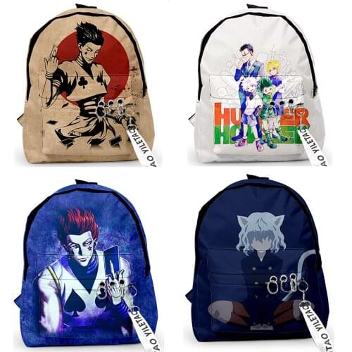 Anime Cartoon Hunter X Hunter Small Backpack Unisex Boys Girls Kawaii Cute Schoolbag Backpack Teenager Women Men Travel Bag