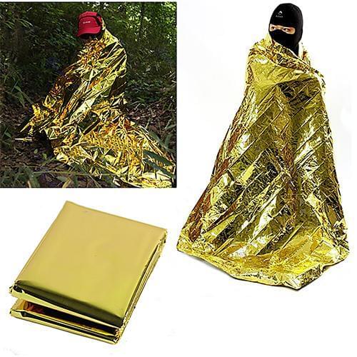 Outdoor Water Proof Emergency Survival Rescue Blanket Foil Thermal Space First Aid Sliver Rescue Curtain Military Blanket