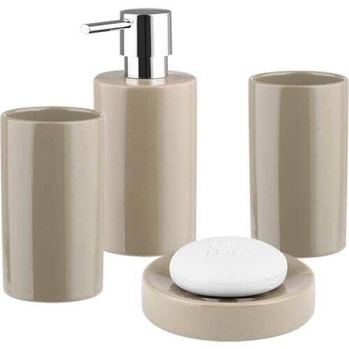 Bathroom Accessories Set Ceramic Soap Dispenser Gargle Cups Soap Dish Bath Product 4 Pieces Set Toiletries Free Shipping