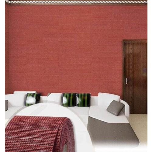 2021 New Design Free Sample MY WIND Colorful Sisal Metallic Red Wallpaper Natural Hotel Decorate Grass Cloth Wall Paper