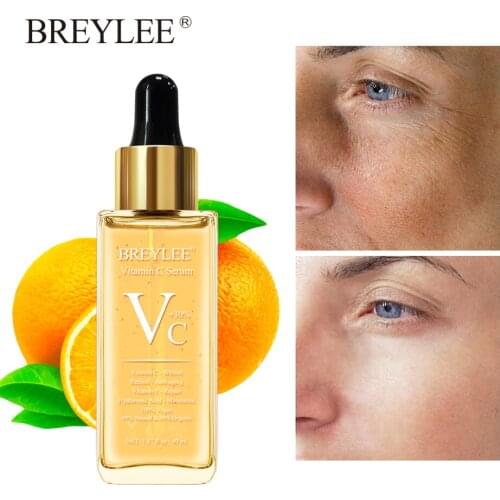 BREYLEE 40 ml Vitamin C Whitening Serum Remove Melanin Brighten Face Care Fade Freckle Ageless Whitening Serum Facial Skin Care