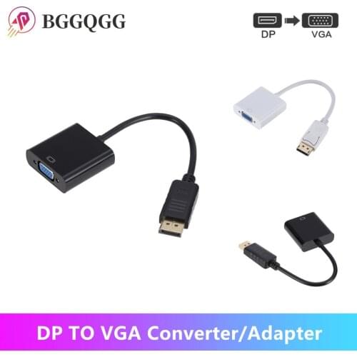 DP to VGA Adapter DisplayPort DP TO VGA Cable Male to Female DP TO VGA Converter for PC Computer Laptop HDTV Monitor Projector