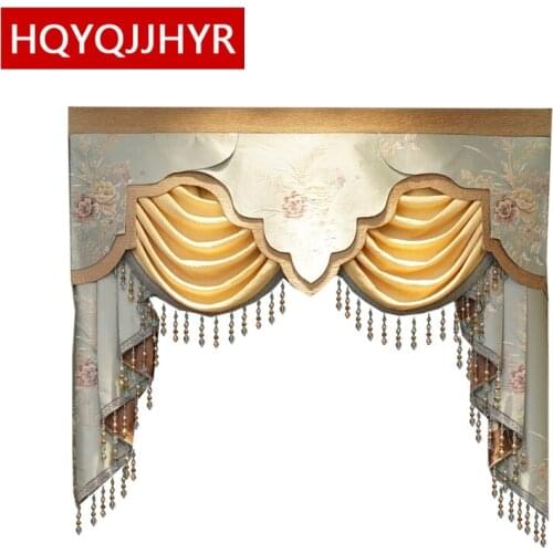 11 style luxury custom Valance for villa living room hotel (Buy VALANCE dedicated link/Not including Cloth curtain and tulle)