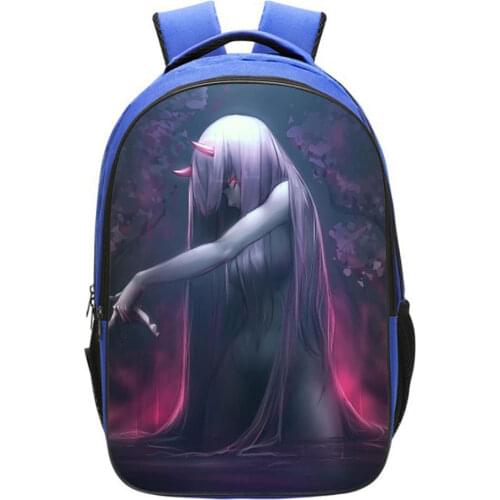 Darling In The Franxx Backpack Anime ZERO TWO Bookbag Teens Rucksack Boy Girl Bags Children Bag Fashion Kawaii Cartoon Mochila