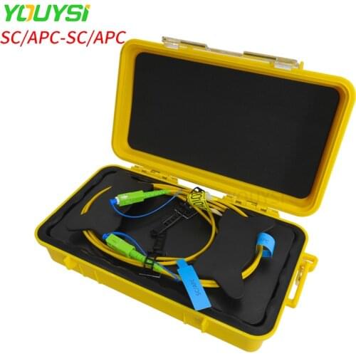 SC/APC-SC/APC OTDR Dead Zone Eliminator Fiber Rings Fiber Optic OTDR Launch Cable Box 500m 1km 2km SM 1310/1550nm