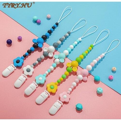 DIY Baby Pacifier Chain Silicone Free Baby Newborn Gift Custom Personalized Personalised Beads Maple Pacifier Holder Toy